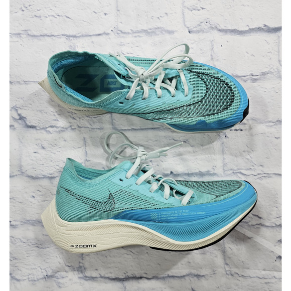 Nike WOMENS SIZE 8.5 ZoomX Vaporfly Next 2 Aurora Green Running Shoes CU4123-300 - Picture 1 of 9